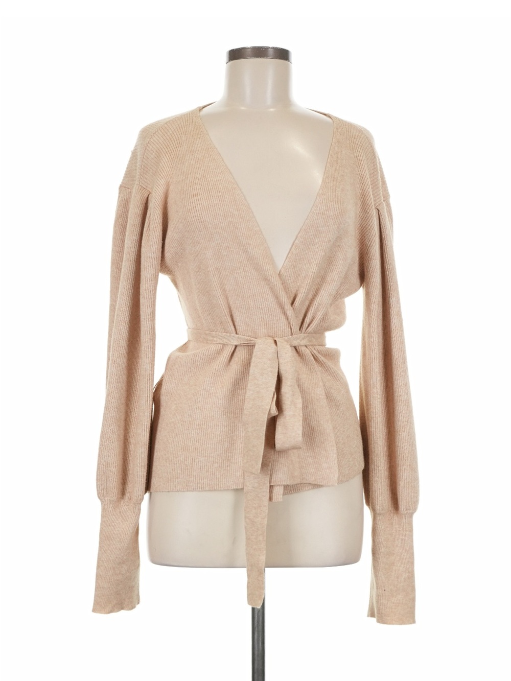 Anthropologie Current Air Beige Wrap Cardigan sweater medium